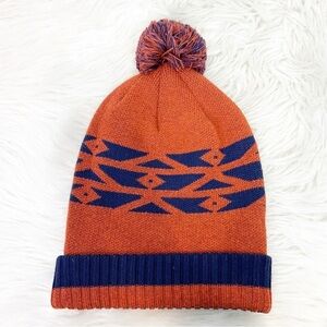 Patagonia Orange and Blue Knit Beanie